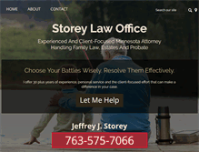 Tablet Screenshot of jeffstoreylaw.com